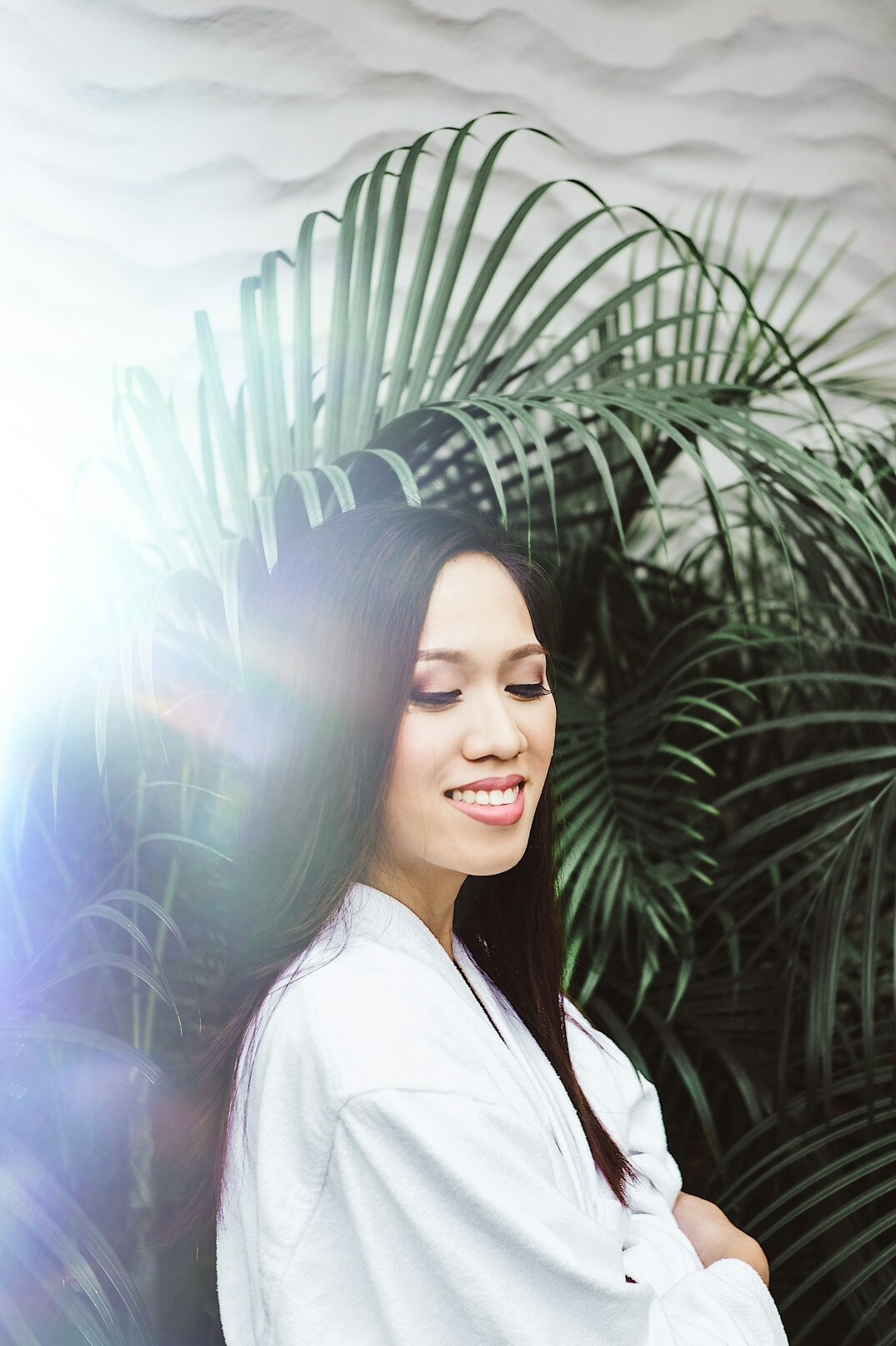 Professional woman smiling in a one-on-one session